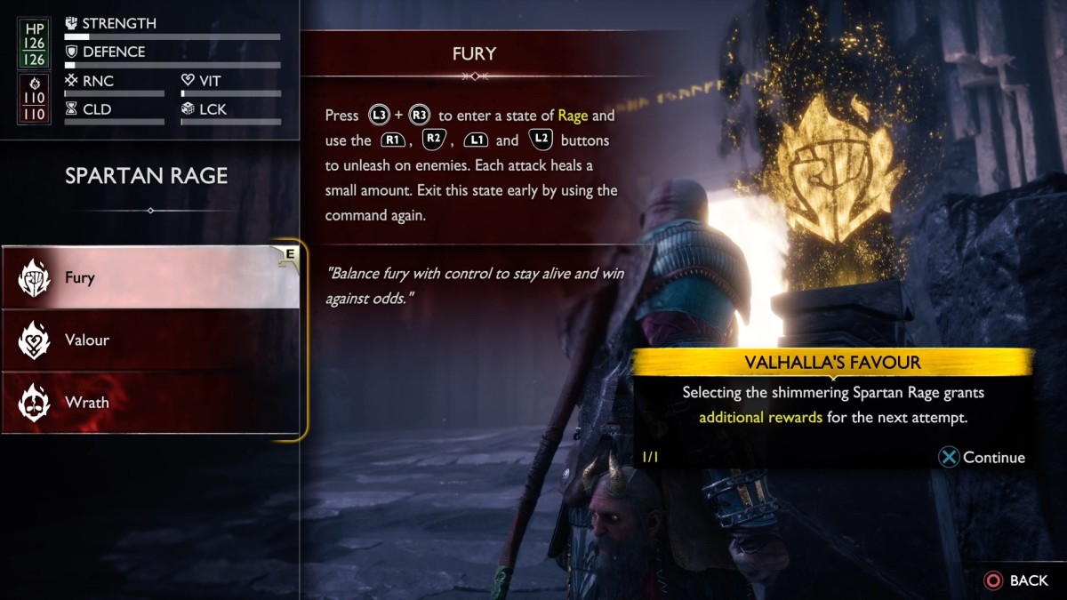 Shimmering Fury option Wrath in GoWR Valhalla DLC
